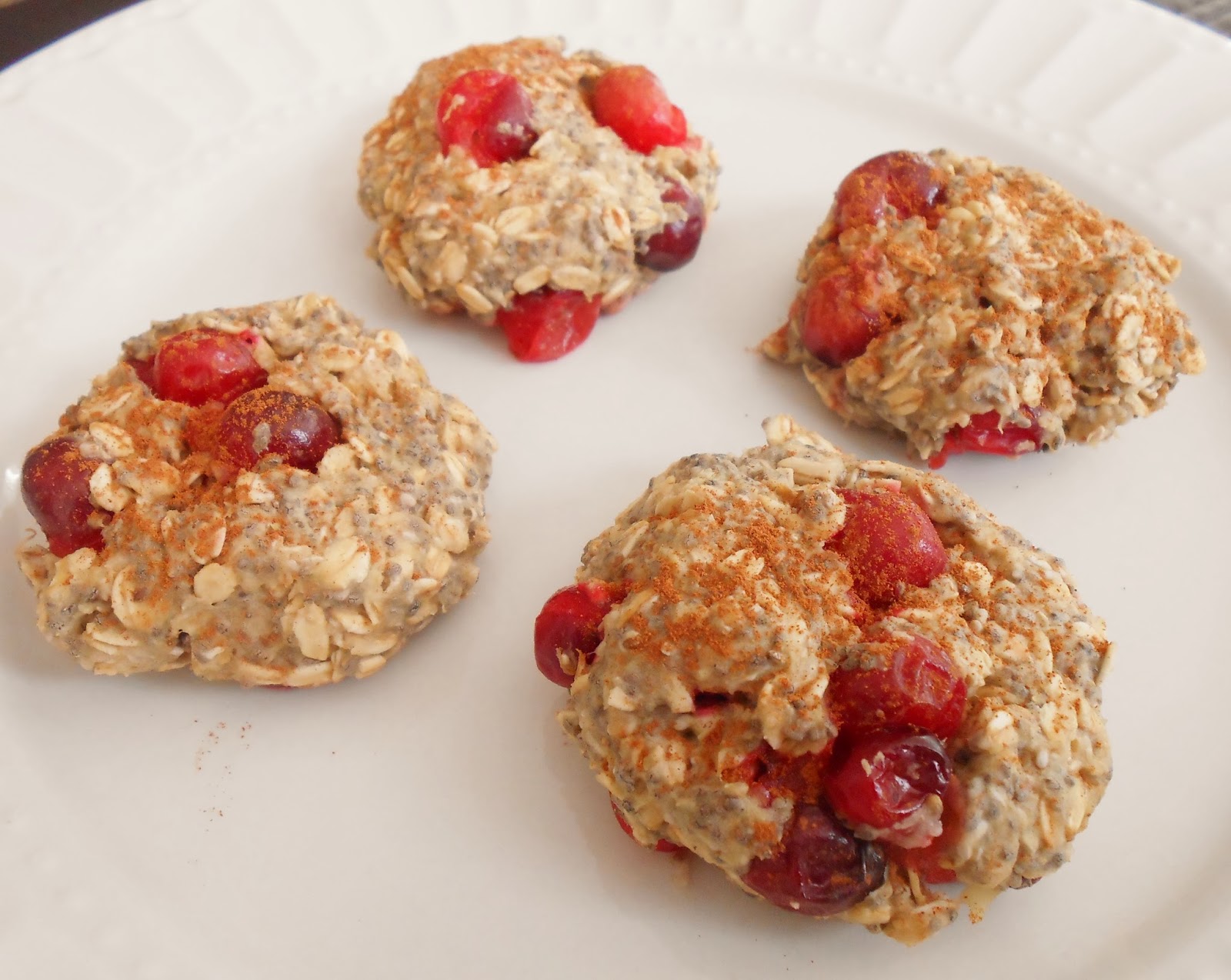 Running Green Cranberry Oat Breakfast Cookies