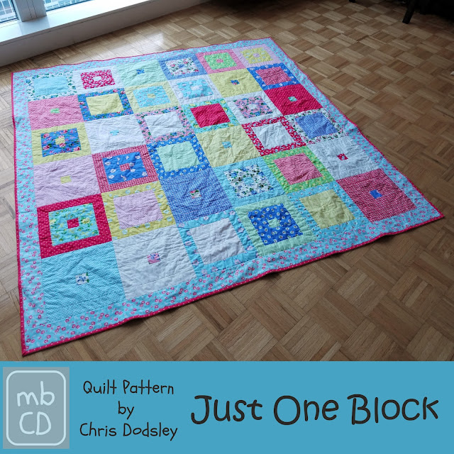 Just One Block Quilt by Chris Dodsley @made by ChrissieD