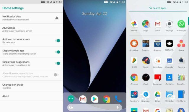tampilan dari tema android p