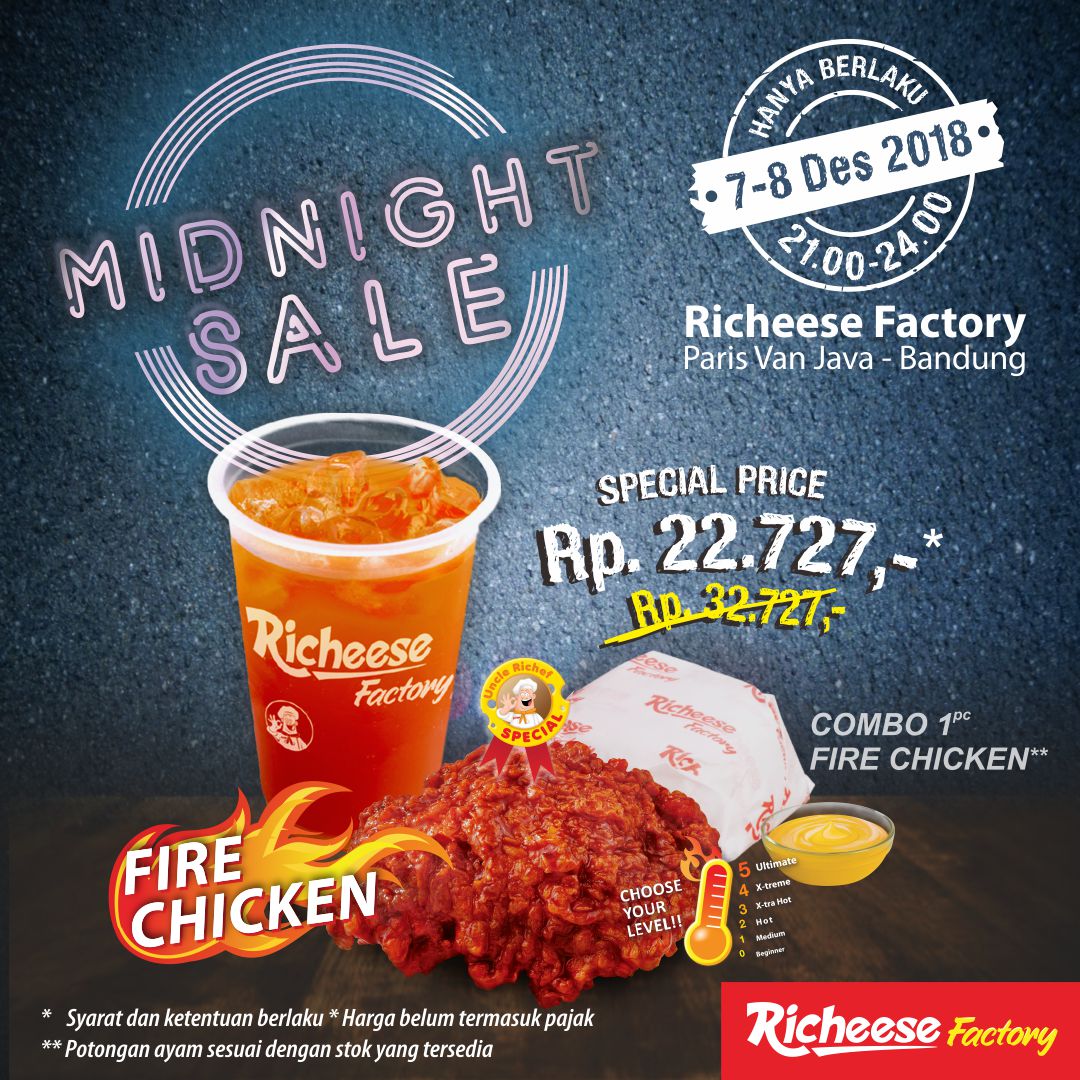 RicheeseFactory - Promo Special Price Midnight Sale di PVJ Bandung (s.d 8 Des 2018)
