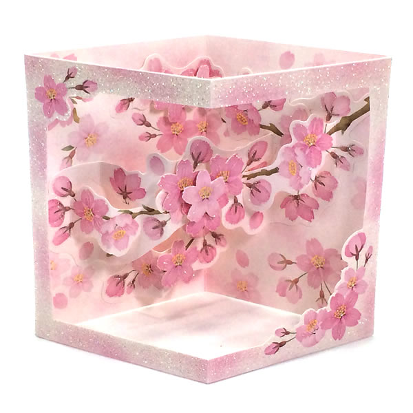  Charming Cherry Blossom Floral Pop Up Greeting Card