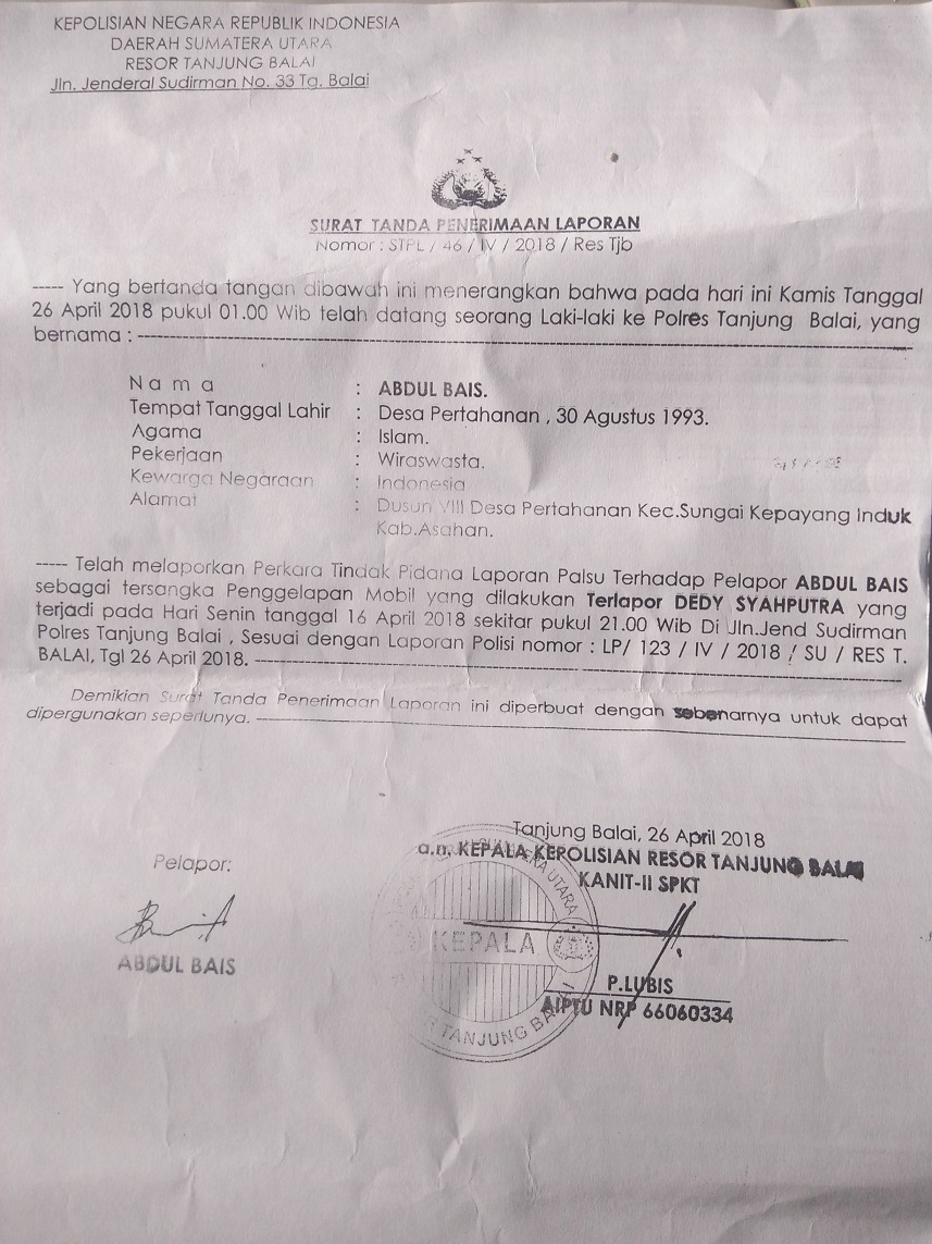 Merasa Nama Baiknya Dicemarkan Warga Sei Kepayang Ngadu Ke Polisi Taslabnews Com Tanjungbalai Asahan Labura Batubara<script async src=