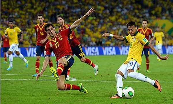 Football, Brazil, Spain, Sports, Confederations Cup, European champions, 3-0 ,Sunday, Two goals from Fred, Neymar, Malayalam News