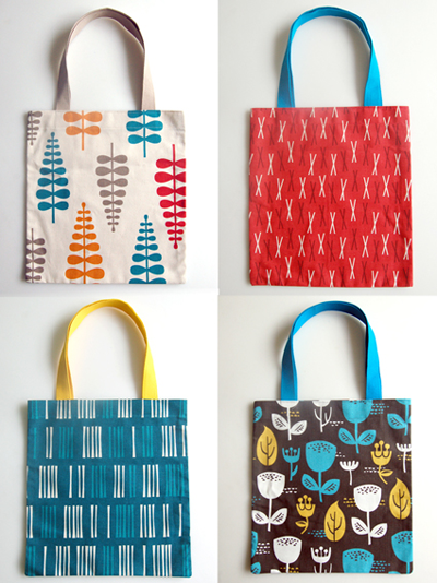 Make simple tote bags with The Purl Bee