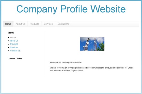 template blogspot company profile