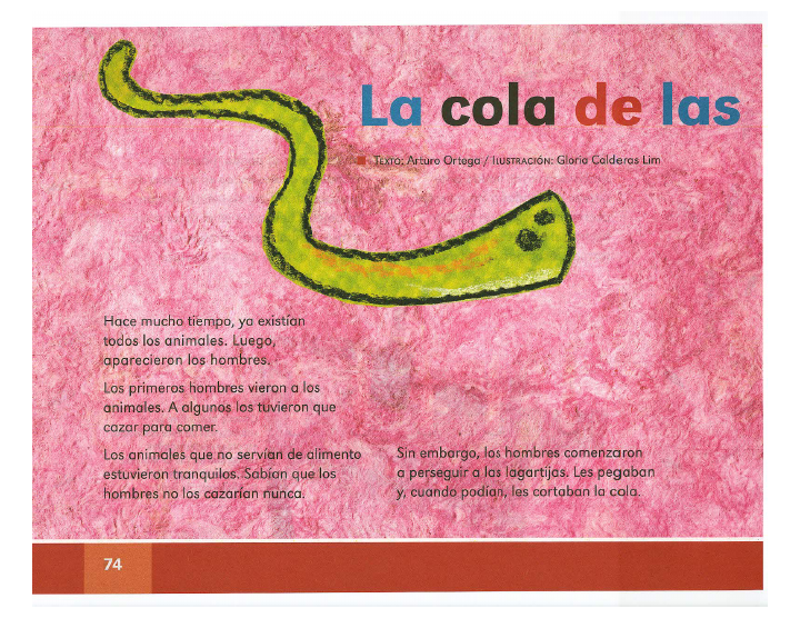 La cola de las lagartijas español lecturas 2do bloque 5/2014-2015