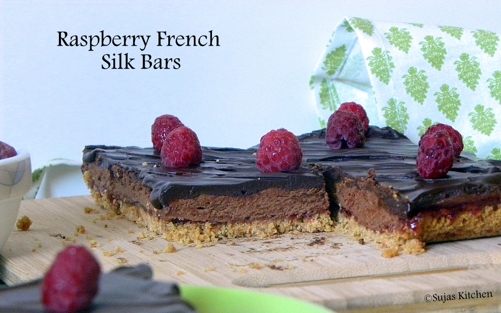 Sujas Kitchen Raspberry French Silk Bars