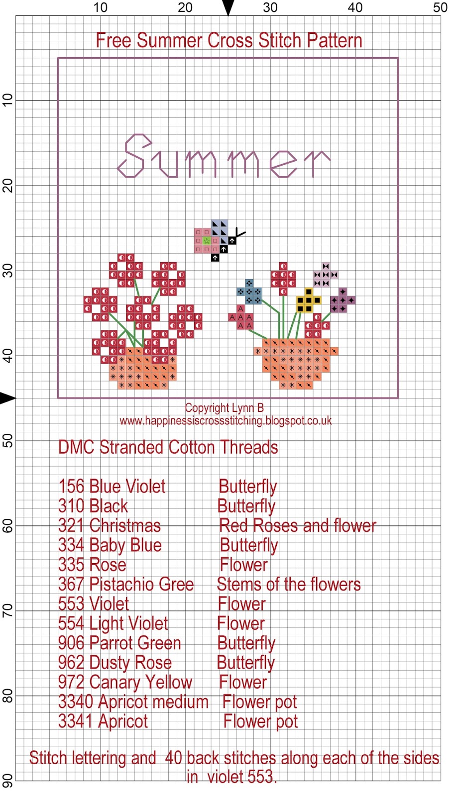 Happiness is Cross Stitching : Free Summer and Autumn Cross Stitch Patterns
