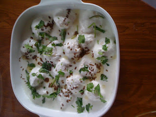 Dahi Vada is made ,vadas in yogurt