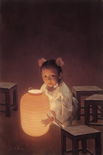 Children Paintings by Chinese Painter Zhu Yiyong