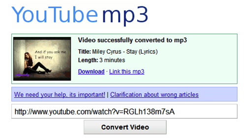 video da youtube e convertirli in mp3 online