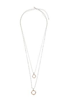 Two-tone open circle necklace, $15 by Topshop
