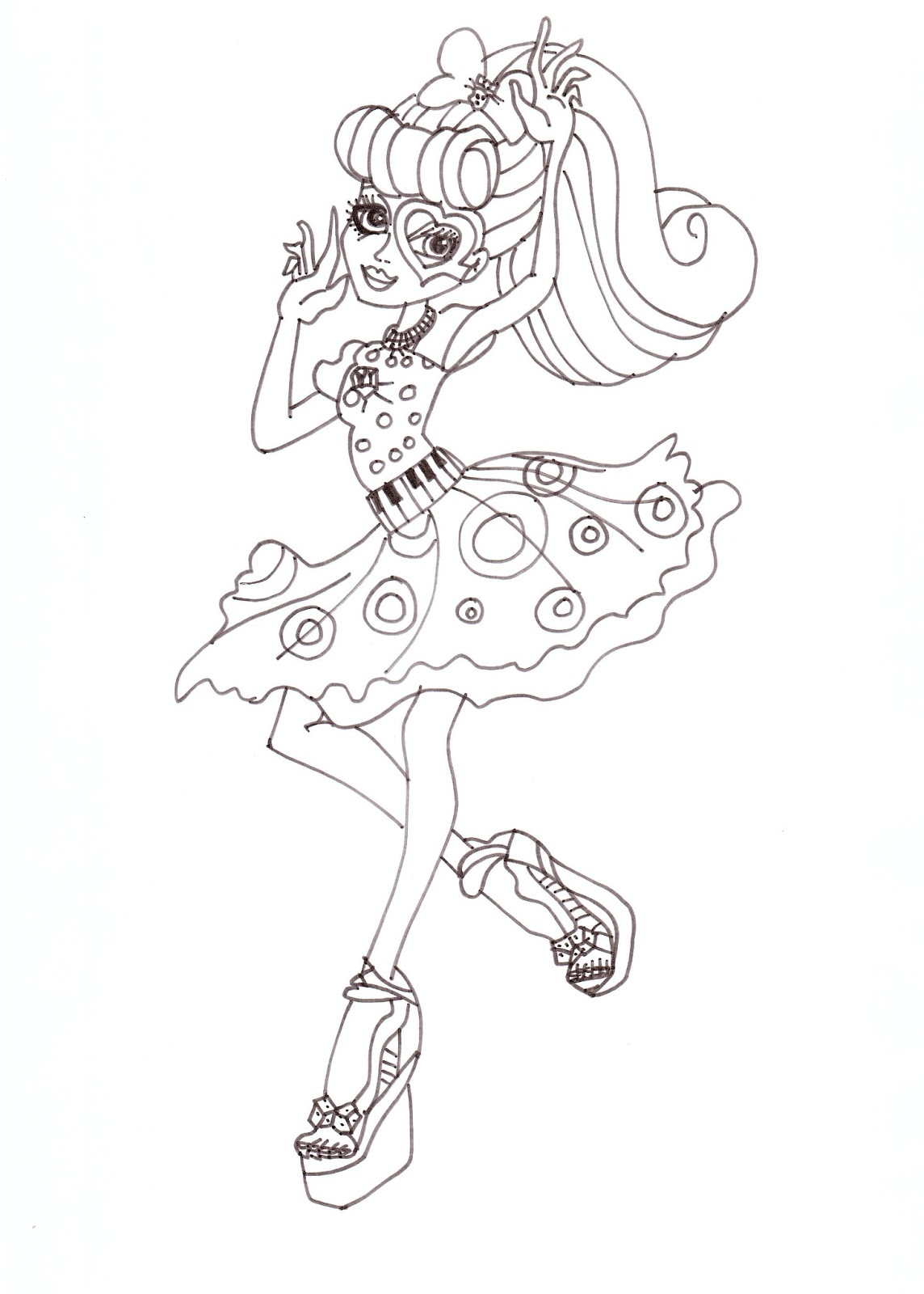 Operetta Dot Dead Coloring Sheet CLICK HERE TO PRINT Free Printable Monster High