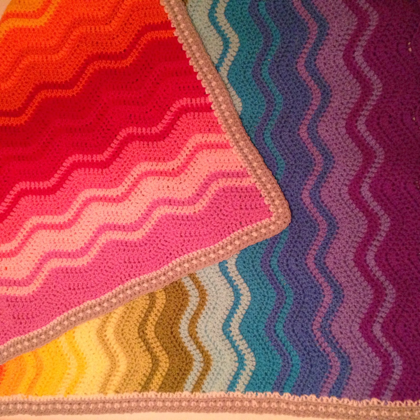 Thimbles and Rings: Rainbow Ripple Blanket #2