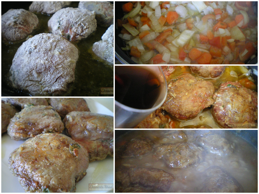 Carrilladas ibéricas al Oporto sobre cuscús de remolacha (elaboración)