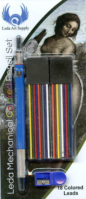 Leda Art Supply Mechanical Pencil Set with 12-Piece 5B Lead Refill and Sharpener Perfect for Drawing and Sketching