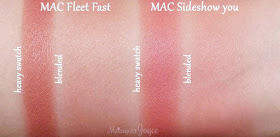 MAC Sideshow You Blush Swatches Fleet Fast