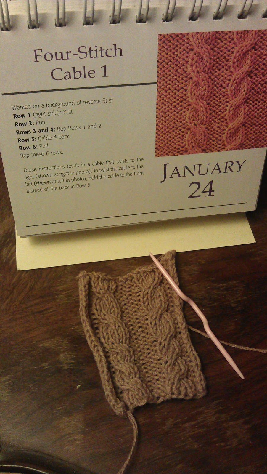 Knitting Diaries: Torsdag januar stitch Cables