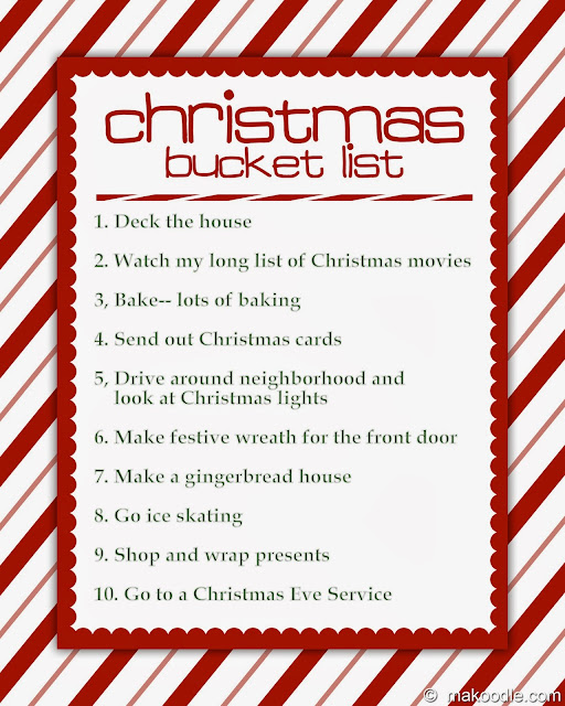 Keep it Simple Christmas bucket list