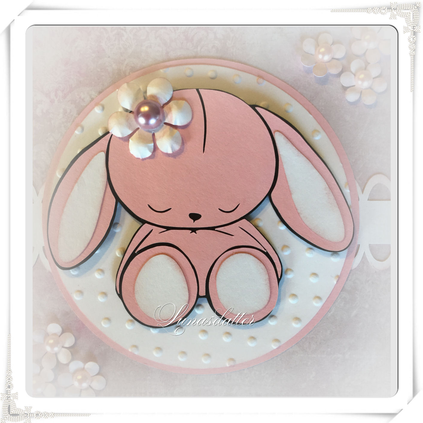 Lunasdatters Scrapbooking: Baby kort - Pige