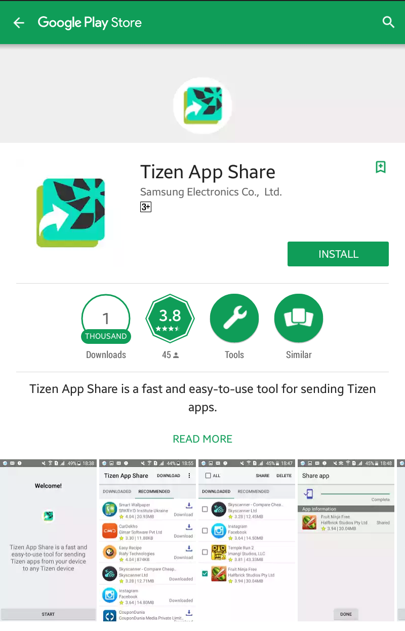 Samsung Releases Tizen App Share For Sending Tizen Apps From Android