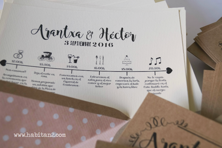 Invitaciones handmade para boda de A&H by Habitan2 | Invitaciones vintage en cartulina kraft diseño de Habitan2 | Eventplanner , personalizamos tu evento Invitaciones handmade para boda de A&H by Habitan2 | Invitaciones vintage en cartulina kraft diseño de Habitan2 | Eventplanner , personalizamos tu evento