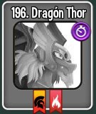 Dragón Thor en el libro de dragones Dragón Thor en el libro de dragones