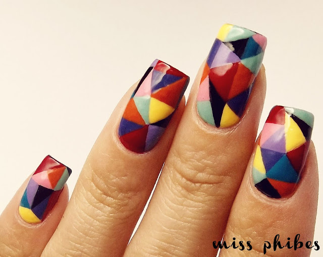 geometric nail art