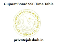 Gujarat Board 12th Time Table Gujarat Board 12th Time Table