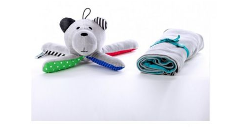 Wygraj zestaw Whisbear - szumiący miś i otulacz Konkurs