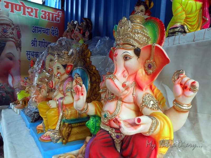 Ganesha idols in a artesan shop, Ganesh Chaturthi Festival, Mumbai