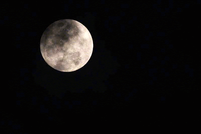 Full Moon FEB 2017, GIF, clouds moving