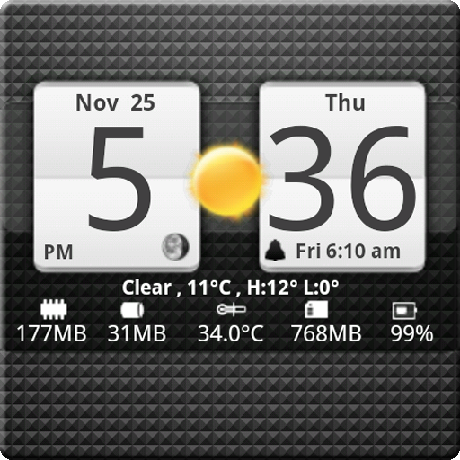 Factory Widgets Sense Analog Clock Widget 4x2 on the AppBrain hot apps
