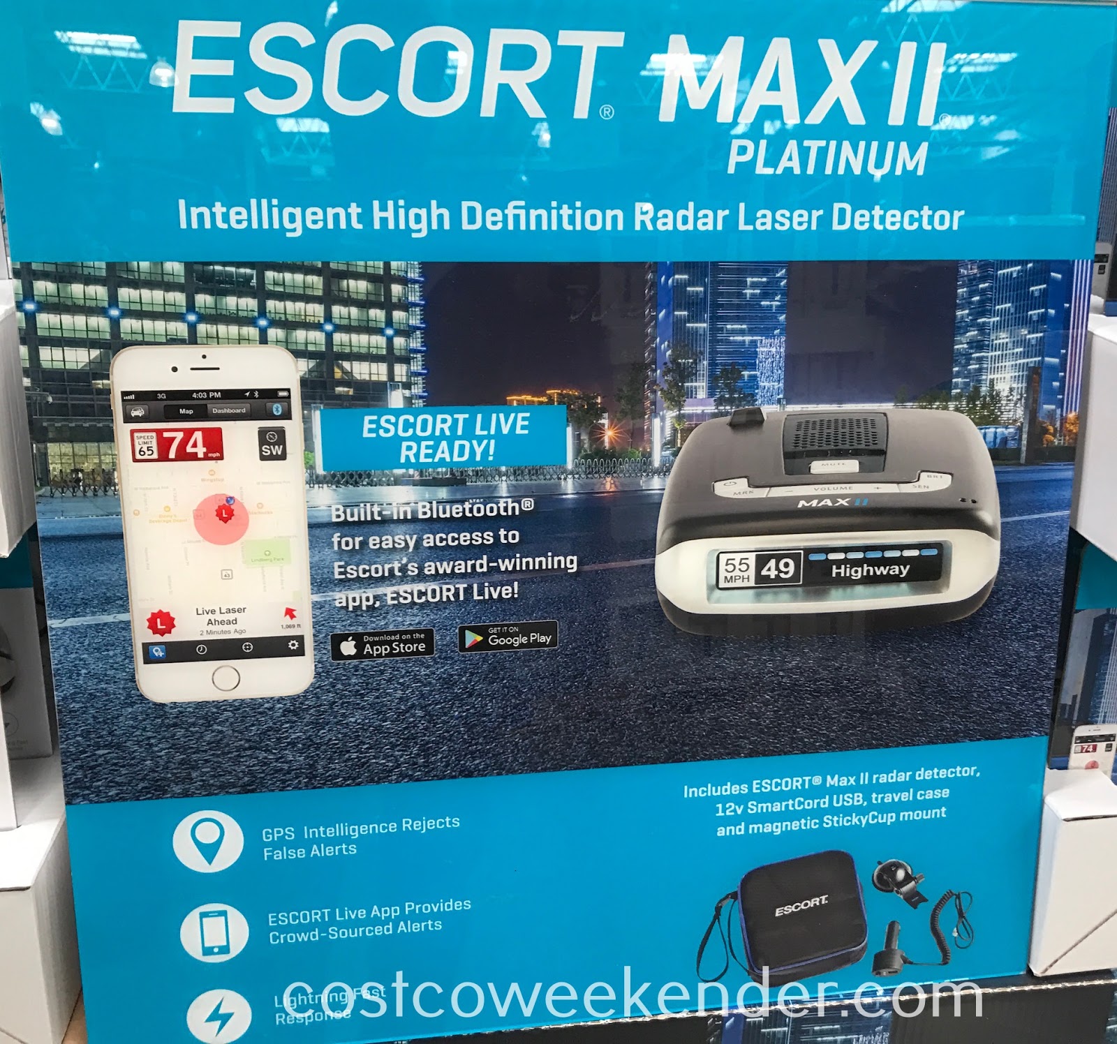 Escort Max II Platinum Radar Detector Costco Weekender