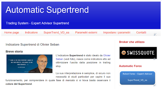 Indicatore supertrend forex