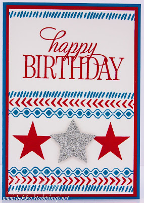 Happy 4th July / Birthday Card - check this blog for lots of great ideas