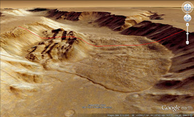 Shalbatana Vallis Landslide from Google earth.
