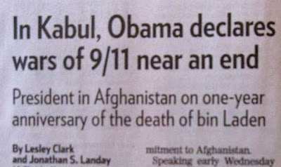 In Kabul, Obama declares wars of 9/11 near an end