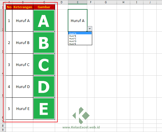 Rumus Excel untuk Picture LookUp atau Mencari Gambar otomatis pada Tabel Excel Rumus Excel untuk Picture LookUp atau Mencari Gambar otomatis pada Tabel Excel
