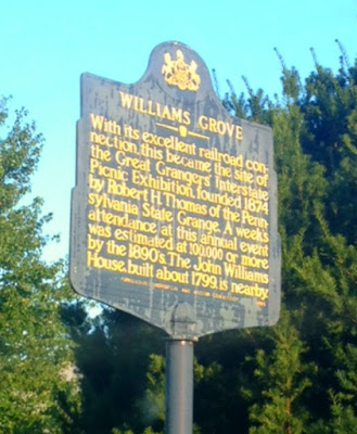 Williams Grove Historical Marker in Mechanicsburg Pennsylvania