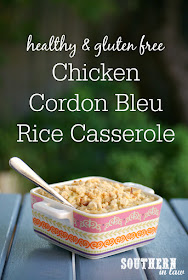 Healthy Chicken Cordon Bleu Casserole Recipe - healthy, low fat, gluten free, high protein, clean eating friendly, sugar free, egg free, nut free