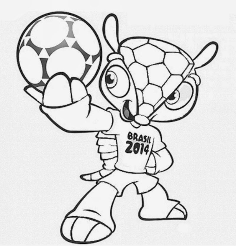 COPA DO MUNDO 2014 – MASCOTE FULECO PARA COLORIR