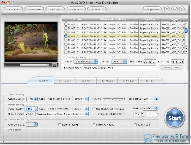 MacX DVD Ripper Mac Free Edition : un logiciel gratuit pour ripper les DVD sous Mac