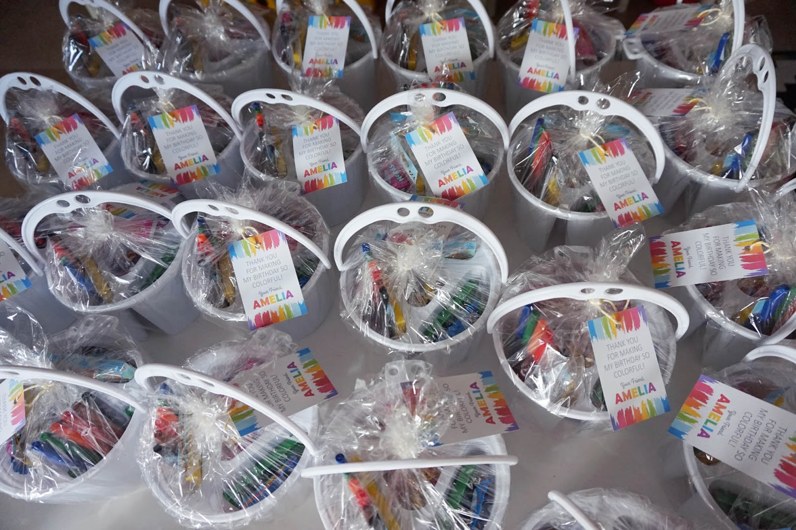 MrsMommyHolic Rainbow Art Party Loot Bags