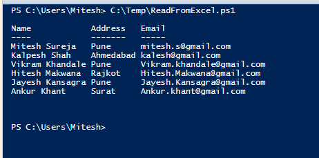 Mitesh Sureja's Blog: How to execute PowerShell script or cmdlets