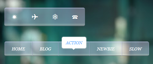 Tooltip effect based navigation menu bar widget for blogger