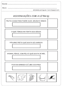 Adivinhações com a letra U