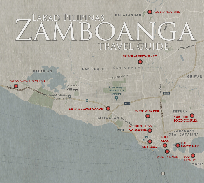 Zamboanga Tourist Spots Map