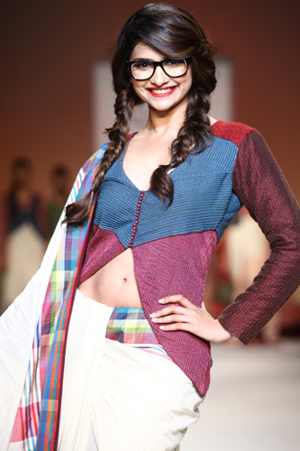 Prachi Desai walks for Shruti Sancheti at Lakme Fashion Week 2013