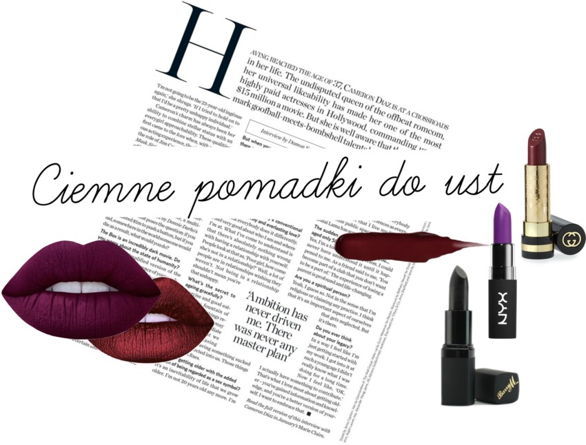 Ciemne pomadki do ust - czarna szminka ciemne pomadki, czarna szminka, czarna pomadka, fioletowa szminka